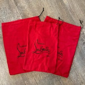 Louboutin Red Flannel Dustbags